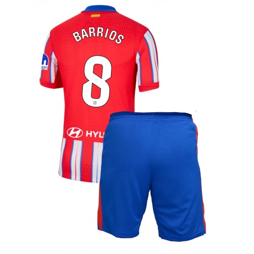 Dres Atletico Madrid Pablo Barrios #8 Domaci za djecu 2024-25 Kratak Rukav (+ kratke hlače)